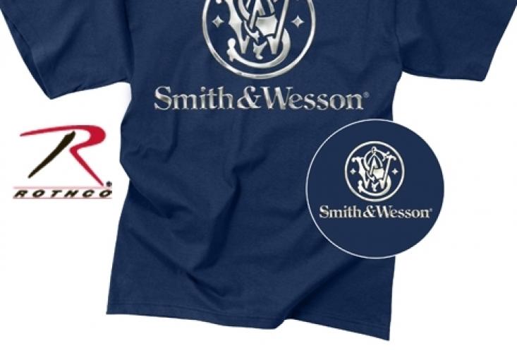 Синяя футболка Smith-And-Wesson  ― магазин нужных товаров у нас есть все playera.ru Тел 8-495-741-86-12 a7418612@yandex.ru  тнп карнавал праздник отдых спорт дом одежда 