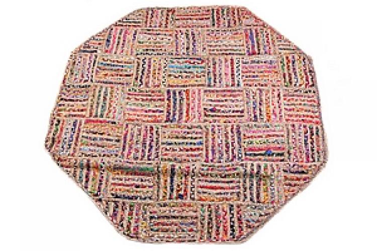 Ковер ручной работы(джут,текстиль) 155*165см  №140