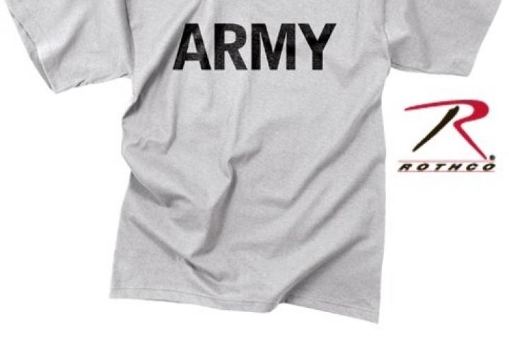 Тренировочная серая футболка ARMY  ― магазин нужных товаров у нас есть все playera.ru Тел 8-495-741-86-12 a7418612@yandex.ru  тнп карнавал праздник отдых спорт дом одежда 