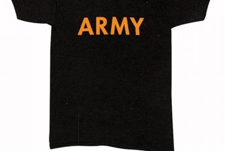 Черная футболка с надписью ARMY  ― магазин нужных товаров у нас есть все playera.ru Тел 8-495-741-86-12 a7418612@yandex.ru  тнп карнавал праздник отдых спорт дом одежда 