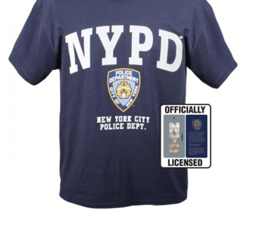 Синяя футболка с надписью NYPD  ― магазин нужных товаров у нас есть все playera.ru Тел 8-495-741-86-12 a7418612@yandex.ru  тнп карнавал праздник отдых спорт дом одежда 