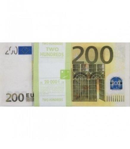 Шуточная пачка денег 200 евро - купить 