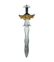 Фигурный меч с золотисто-синей рукояткой