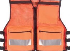 Оранжевый сетчатый жилет безопасности 
