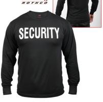Черная футболка с длинным рукавом SECURITY 