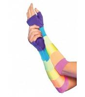 Разноцветные длинные перчатки