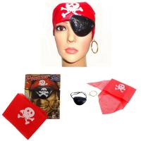  Набор пирата(платок, сережка, повязка на глаз) 