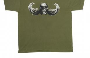 Оливковая футболка Skull-Wing 