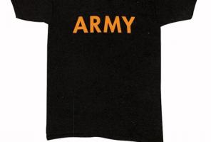 Черная футболка с надписью ARMY 