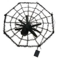  Паутина гирлянда с  пауком  60 см 
