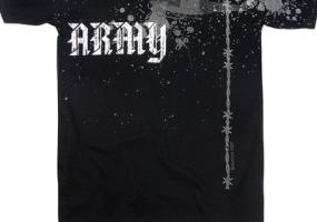 Винтажная черная футболка ARMY 