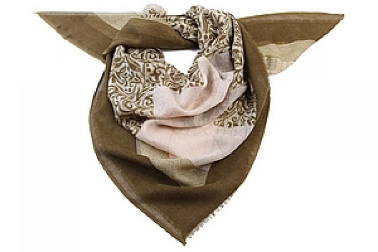 Платок (шерсть 92% шелк 8%)  принт  №51