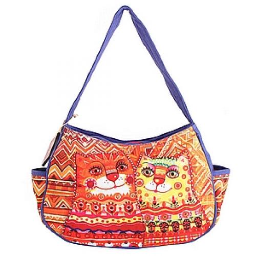 Сумка хлопок с декор. отделкой №117