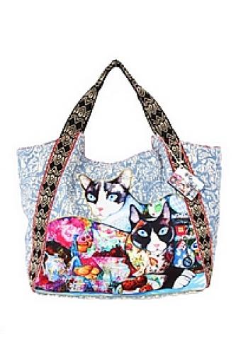 Сумка хлопок с декор. отделкой №193