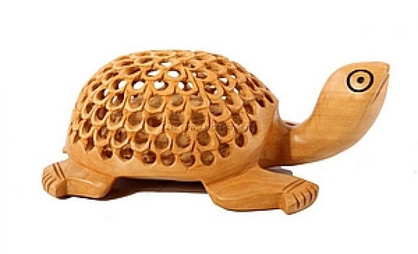 Статуэтка "Черепаха прорезная"6"(кадем) №97