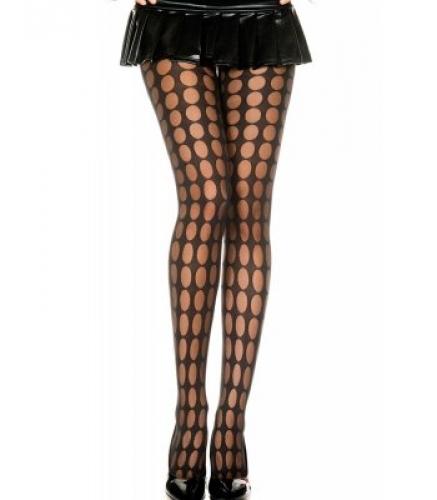 Черные колготки с кружками - купить 