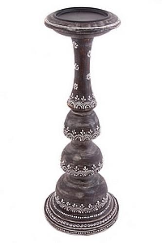 Подсвечник дерево роспись №21