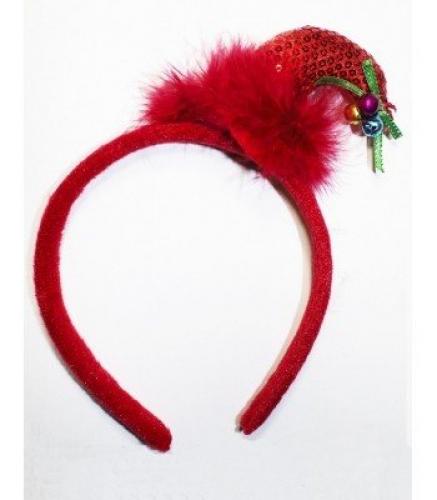 Красный ободок с мини-колпаком - купить 