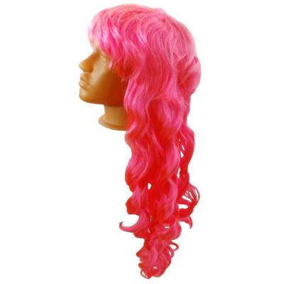  Парик кудряшки цветные-розовый 