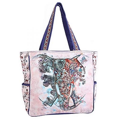 Сумка хлопок с декор. отделкой №198