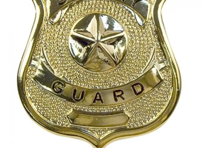 Значок SECURITY GUARD золотой  ― магазин нужных товаров у нас есть все playera.ru Тел 8-495-741-86-12 a7418612@yandex.ru  тнп карнавал праздник отдых спорт дом одежда 