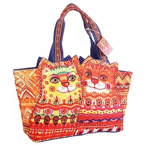 Сумка хлопок с декор. отделкой №135