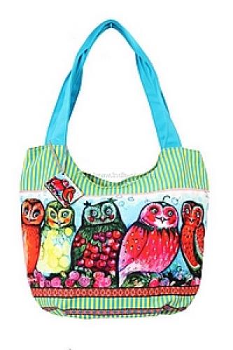 Сумка хлопок с декор. отделкой №114