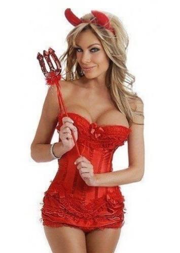 Корсетный костюм огненной дьяволицы - купить 